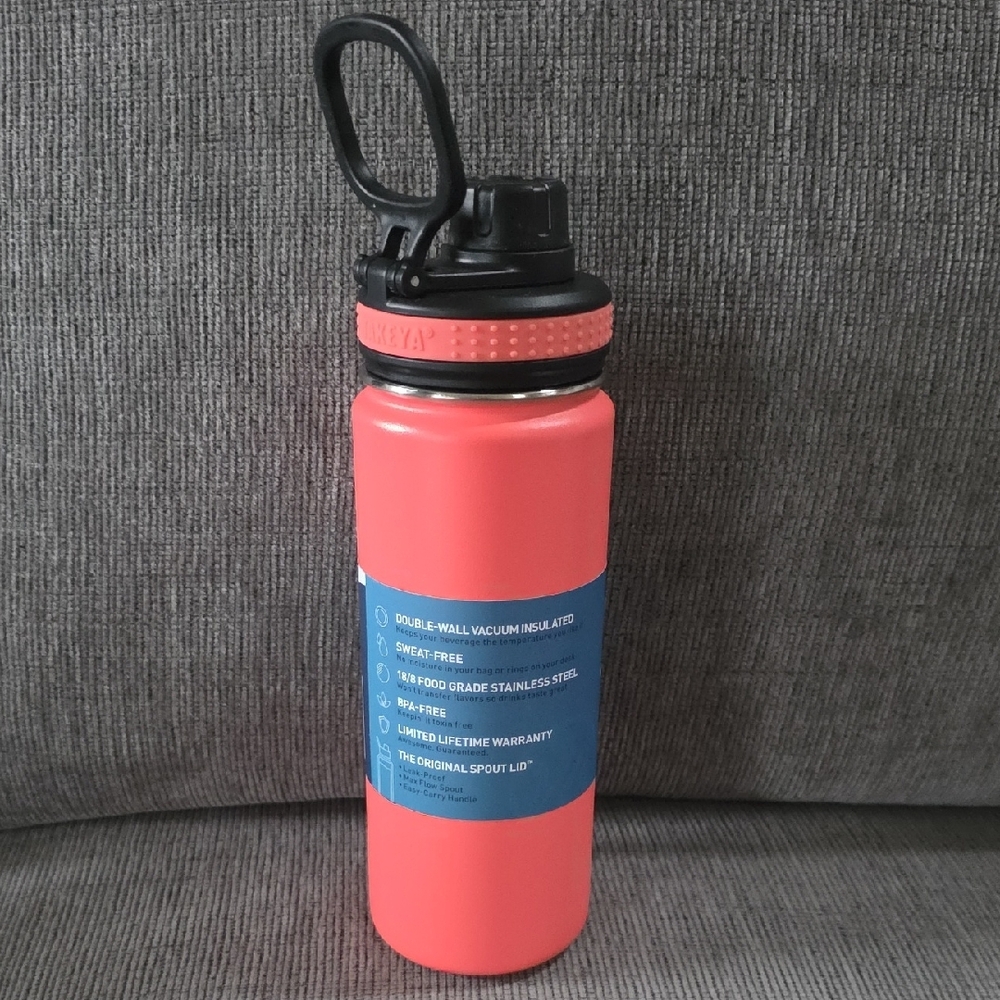 Takeya Coral 18oz. Spout Water Bottle, New With Easy Carry Handle - Picture 3 of 10